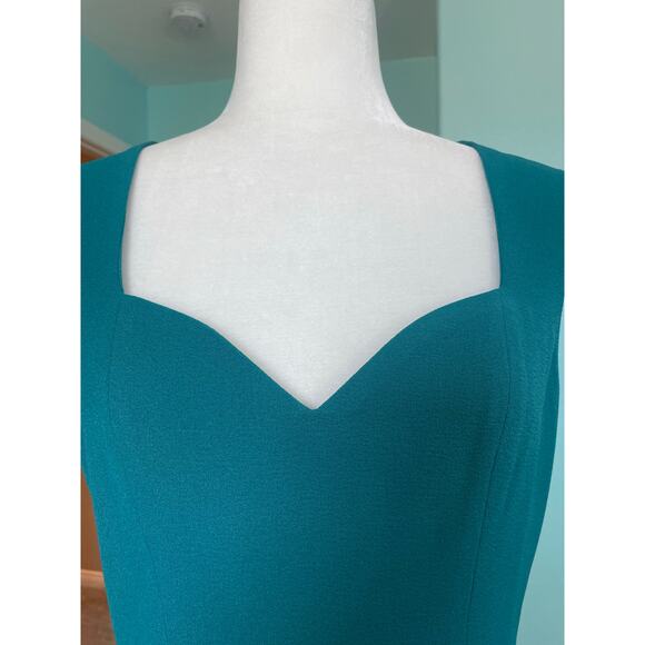 Dress the Population Women's Elle Sweetheart Neck Sheath Midi Dress Capri Medium - Picture 7 of 11